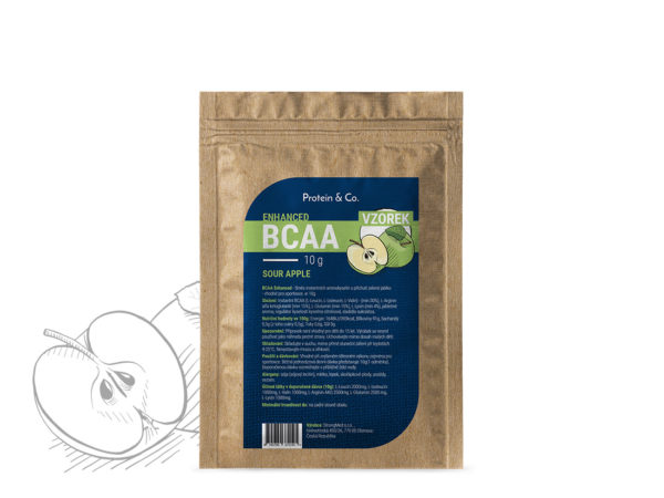 Protein&Co. BCAA ENHANCED 10 g Příchuť: sour apple