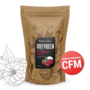 Protein&Co. WHEY PROTEIN 80 1000 g Příchuť 1: Raspberry cream