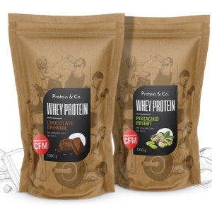 Protein&Co. AKCE CFM WHEY PROTEIN 80 1 kg + 1 kg ZVOL PŘÍCHUŤ 1: Coconut milk