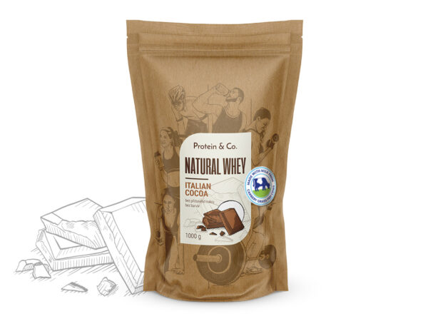 Protein&Co. NATURAL WHEY – prémiový protein bez chemie 2 kg Příchuť 1: Italian cocoa