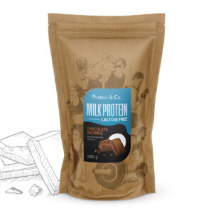 Protein & Co. MILK PROTEIN - Lactose free Vyber si z těchto lahodných příchutí: Chocolate brownie