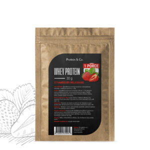 Protein&Co. CFM WHEY PROTEIN 80 - 30 g Vyber si z těchto lahodných příchutí: Strawberry milkshake