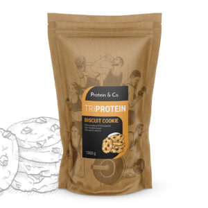 Protein&Co. TriBlend – protein MIX 1 kg Vyber si z těchto lahodných příchutí: Biscuit cookie