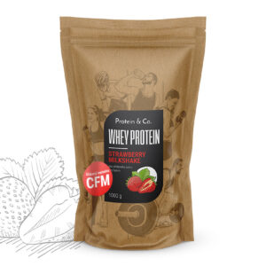 Protein&Co. WHEY PROTEIN 80 1000 g Vyber si z těchto lahodných příchutí: Strawberry milkshake