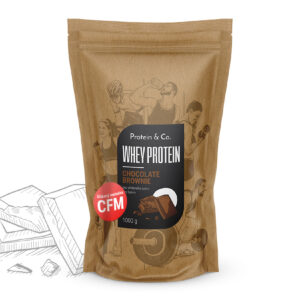 Protein&Co. WHEY PROTEIN 80 1000 g Vyber si z těchto lahodných příchutí: Chocolate brownie