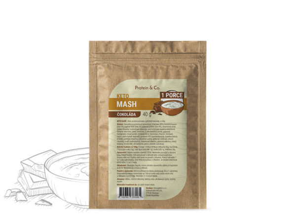 Protein & Co. Keto mash – proteinová dietní kaše - 1 porce 40 g Vyber si z těchto lahodných příchutí: Čokoláda