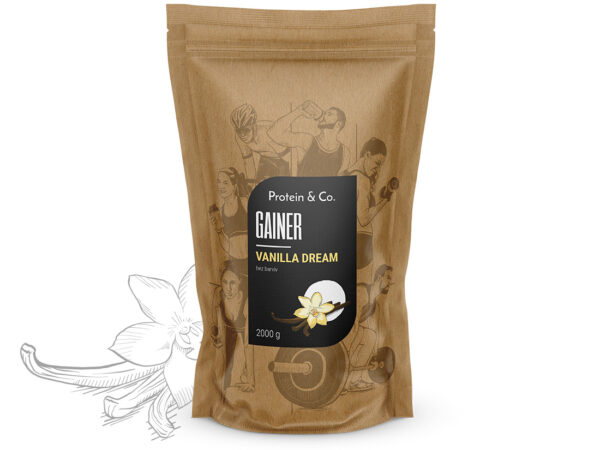 Protein&Co. Gainer 2 kg Vyber si z těchto lahodných příchutí: Vanilla dream