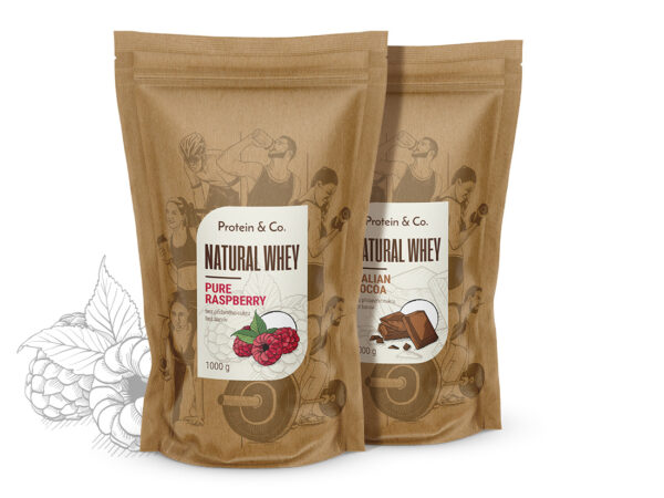 Protein&Co. NATURAL WHEY – prémiový protein bez chemie 2 kg Vyber si z těchto lahodných příchutí: Italian cocoa