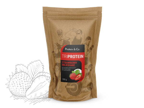 Protein&Co. TriBlend – protein MIX 1 kg Vyber si z těchto lahodných příchutí: Strawberry milkshake