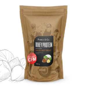 Protein&Co. WHEY PROTEIN 80 1000 g Vyber si z těchto lahodných příchutí: Hazelnut treat