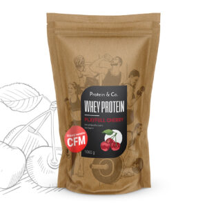 Protein&Co. WHEY PROTEIN 80 1000 g Vyber si z těchto lahodných příchutí: Playful cherry