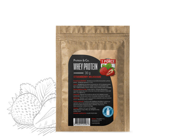 Protein & Co. Bezlaktózový CFM Whey – 1 porce 30 g Vyber si z těchto lahodných příchutí: Strawberry milkshake