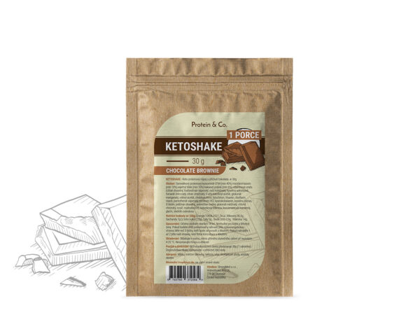 Protein & Co. Ketoshake  – 1 porce 30 g Vyber si z těchto lahodných příchutí: Chocolate brownie