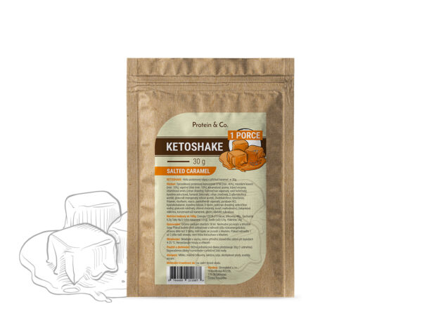 Protein & Co. Ketoshake  – 1 porce 30 g Vyber si z těchto lahodných příchutí: Salted caramel