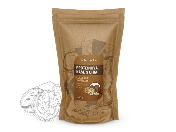 Protein & Co. Proteinové kaše s chia 1 600 g – 9 příchutí Vyber si z těchto lahodných příchutí: Čokoláda s vlašským ořechem