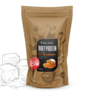 Protein&Co. WHEY PROTEIN 80 1000 g Vyber si z těchto lahodných příchutí: Salted caramel