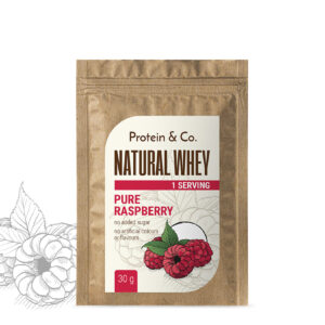 Protein&Co. NATURAL WHEY 30 g Vyber si z těchto lahodných příchutí: Pure raspberry