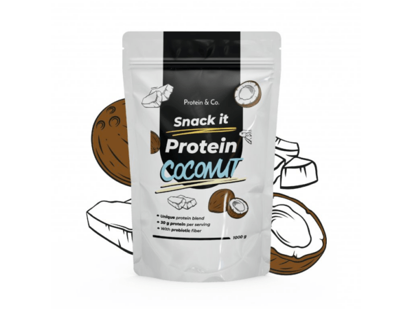 Protein & Co. SNACK IT Protein 1 kg Vyber si z těchto lahodných příchutí: Coconut milk