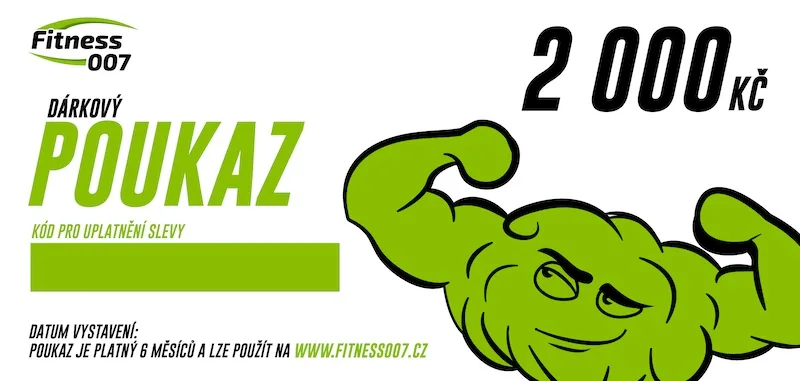Dárkový poukaz fitness007 2000 kč