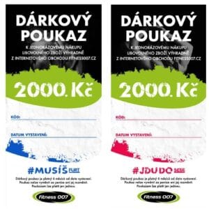 Elektronický dárkový poukaz fitness007 2000 kč