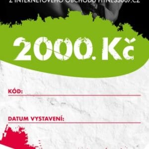 Elektronický dárkový poukaz fitness007 2000 kč pro holku