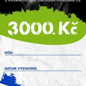 Elektronický dárkový poukaz fitness007 3000 kč pro kluka