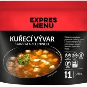 Expres menu jednoporcová polévka 330 g - kuřecí vývar s masem a