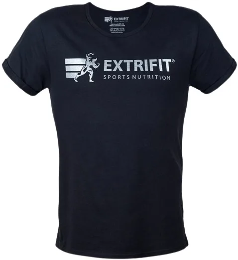 Extrifit tričko černé se stříbrným logem