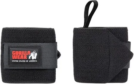 Gorilla wear bandáže na zápěstí basic - černá/červená