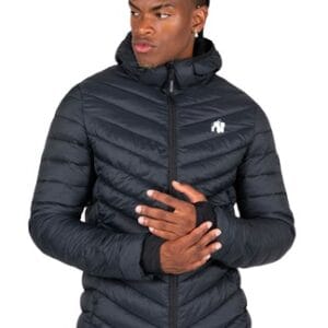 Gorilla wear pánská bunda osborn puffer jacket černá - s