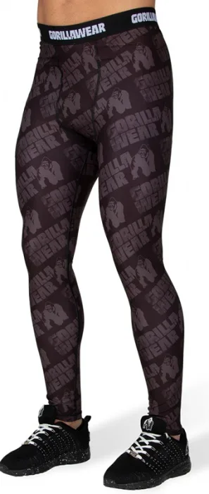 Gorilla wear pánské legíny san jose mens tights black/gray - s