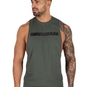 Gorilla wear pánské milo tílko army zelené - 2xl