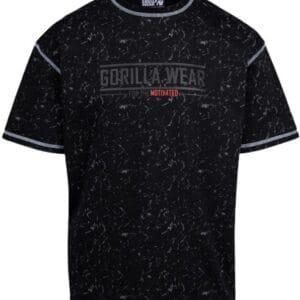 Gorilla wear pánske oversized tričko saginaw - washed černé - s