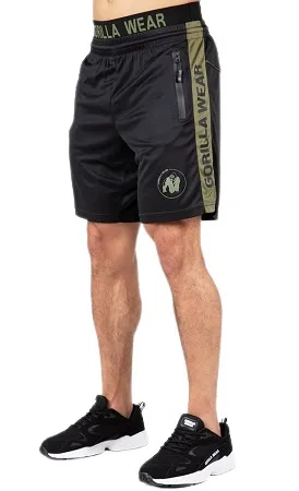 Gorilla wear pánské šortky atlanta černá/zelená