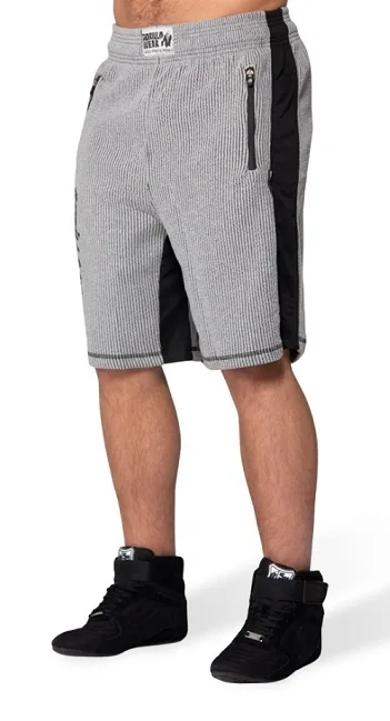 Gorilla wear pánské šortky augustine old school shorts grey - s/m