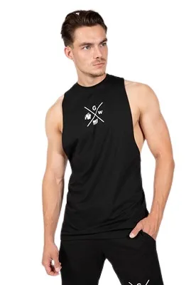Gorilla wear pánské tílko cisco drop armhole tank top black/white