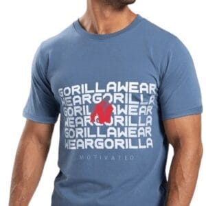 Gorilla wear pánske tričko bradley coronet modrá - l