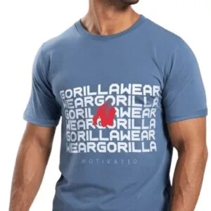 Gorilla wear pánske tričko bradley coronet modrá - xl