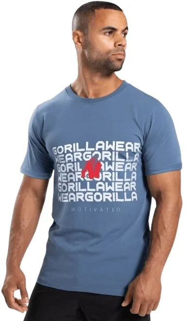 Gorilla wear pánske tričko bradley coronet modrá - xl