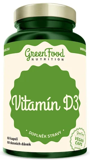 Greenfood vitamin d3 60 kapslí