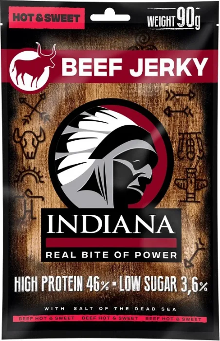 Indiana jerky sušené maso 90 g - hovězí hot & sweet