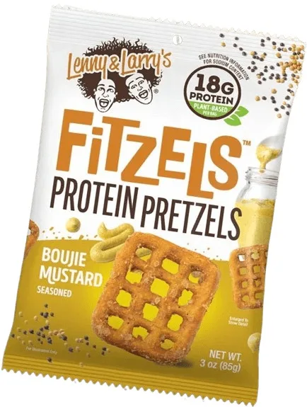 Lenny&larry's fitzels protein pretzels 85 g - boujie mustard