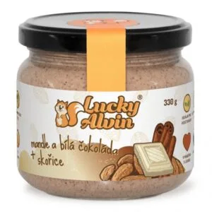 Lucky alvin mandle a bílá čokoláda + skořice 330g
