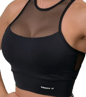 Nebbia fit activewear vyztužená sportovní podprsenka 437 černá xs