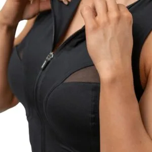 Nebbia intense dámský crop top s vysokou podporou mesh 842 černý - xs