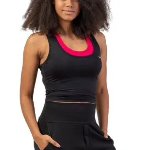 Nebbia slim-fit crop tílko 422 černá