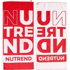 Nutrend ručník - bíločervený