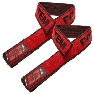 Power system posilovací trhačky lifting straps duplex - černo/červené