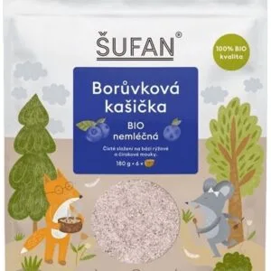 Šufan kašička bio nemléčná 180 g - borůvková