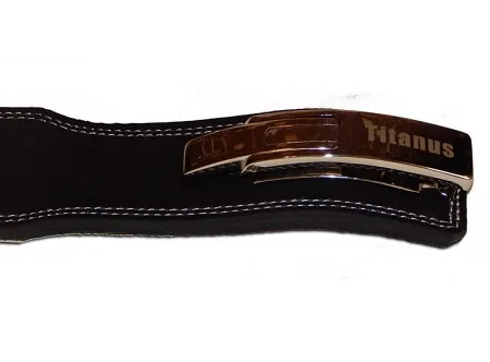 Titánus fitness opasek s gravírovanou pákovou přezkou černý 10/8